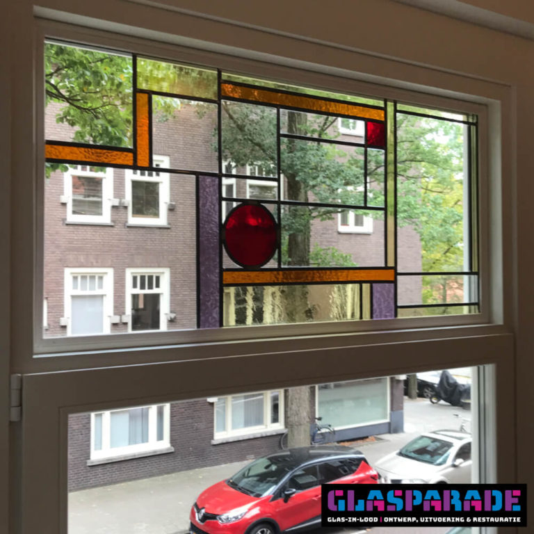 glasparade voorzetramen glas-in-lood